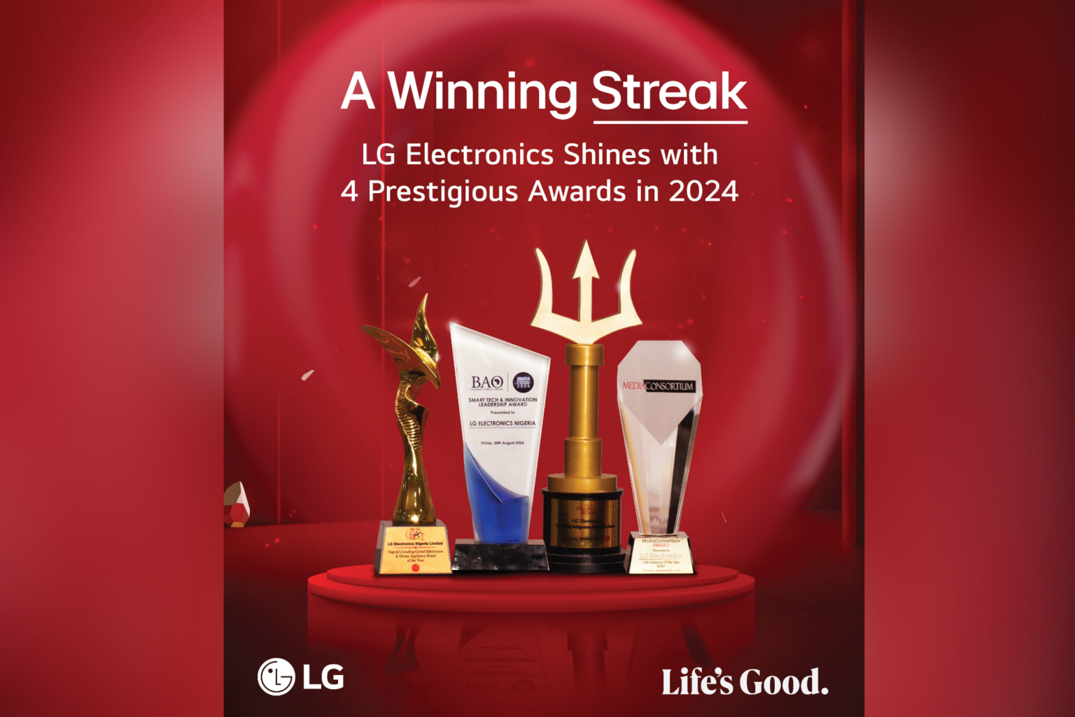 LG Electronics Nigeria Rounds Off 2024 with Multiple Awards for Innovation and Consumer Excellence