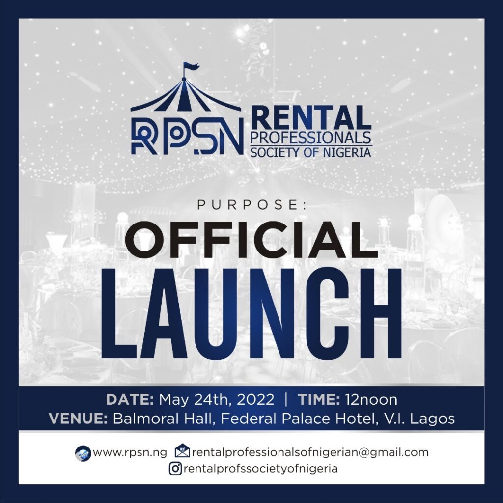 RPSN Conference to Shape the Future of Nigeria’s Event Rental Industry