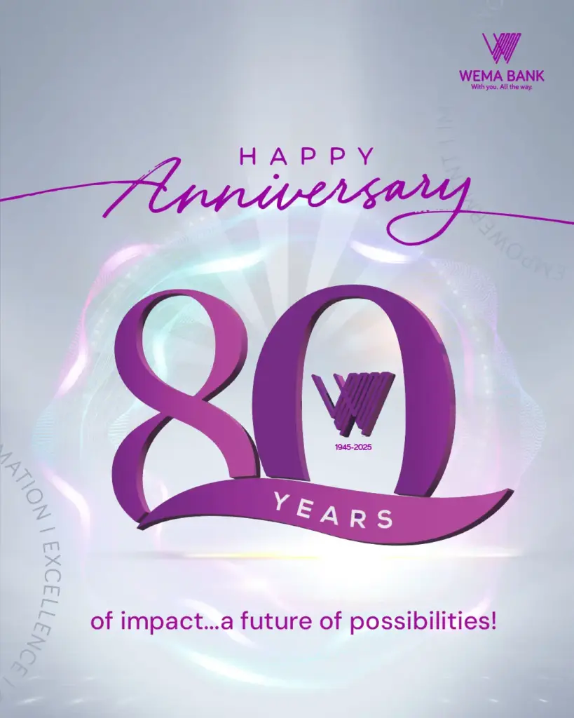 Wema Bank at 80: A Legacy of MSME Empowerment and Economic Transformation in Nigeria