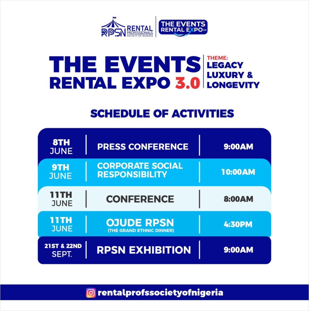 Nigerian Event Rental Sector Set for Major B2B Expo in Lagos