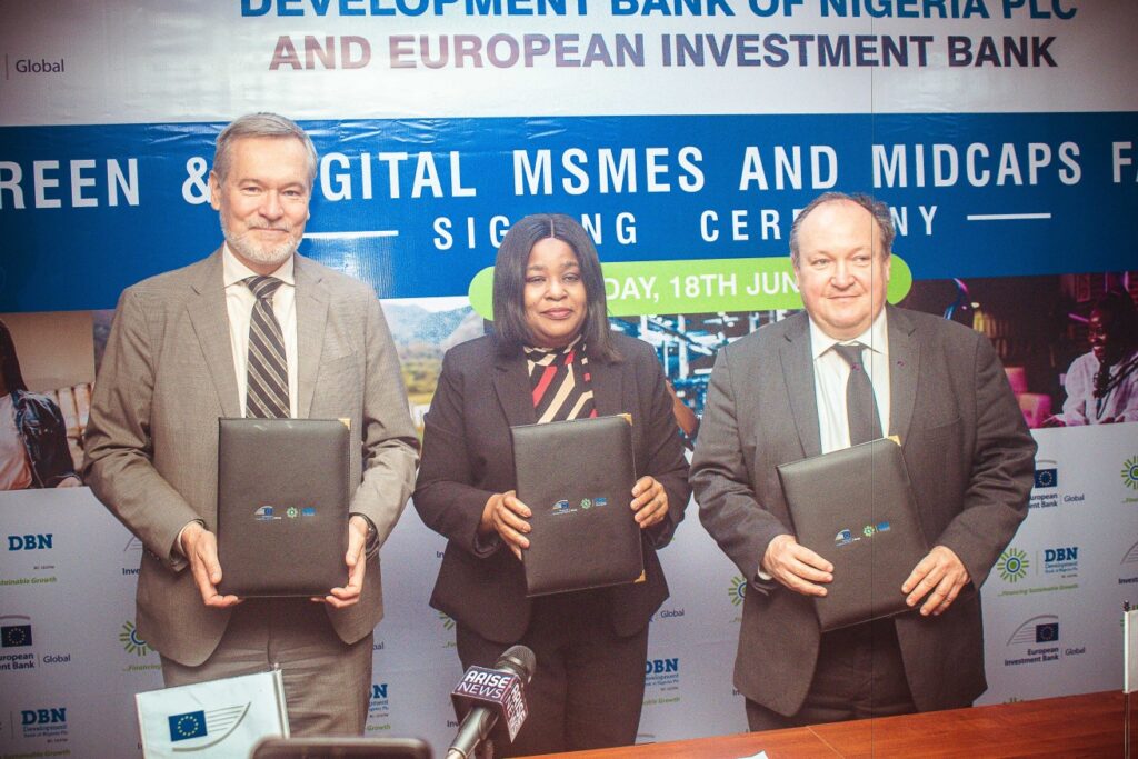 EIB Global and Development Bank of Nigeria Seal €200 Million Deal to Power Green and Digital MSMEs
