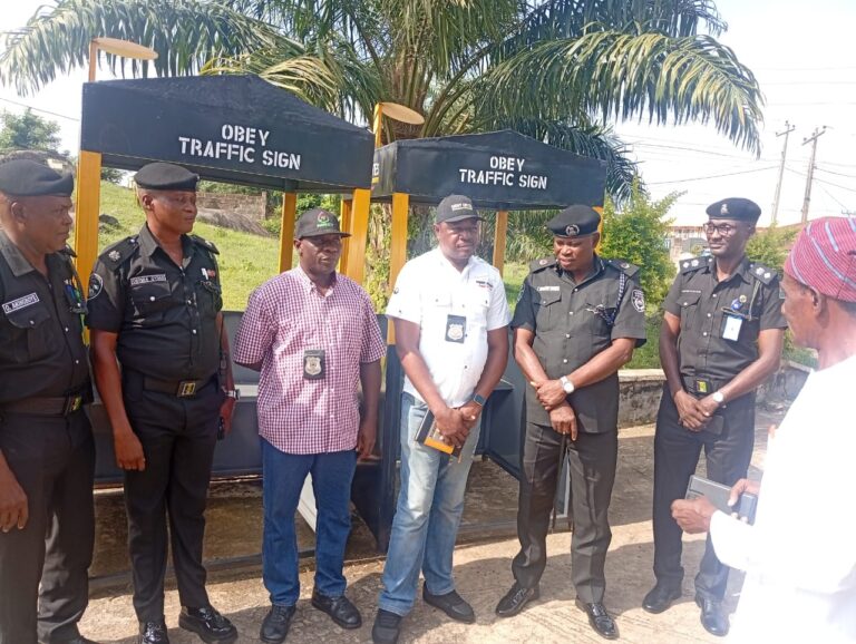 Sheriff Deputies Donates Traffic Control Stands to FUTA and Police Area Command, Akure